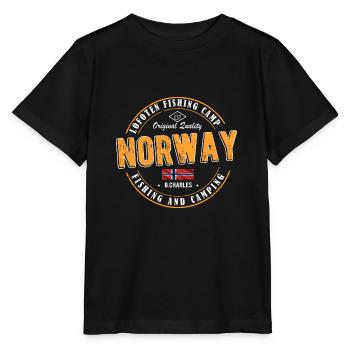 Norge, Norge, Norge, fiskeri, fiskeri - Stanley/Stella T-shirt MINI CREATOR til børn - sort - Foran - Mikhail (115cm)