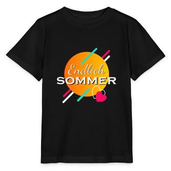 Endlich Sommer - Stanley/Stella Kinder T-Shirt MINI CREATOR  - Schwarz - Vorne - Mikhail (115cm)