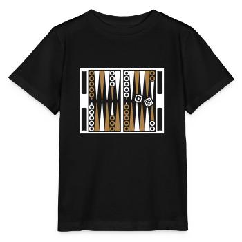 Backgammon - T-shirt bio MINI CREATOR Stanley/Stella Enfant - noir - Devant - Mikhail (115cm)