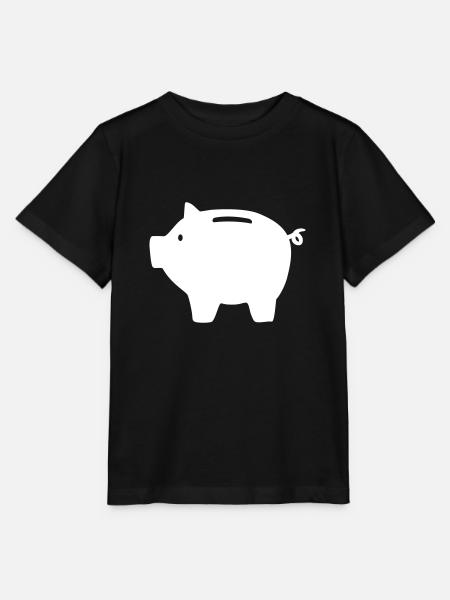 Sparschwein - Stanley/Stella Kinder T-Shirt MINI CREATOR - Schwarz