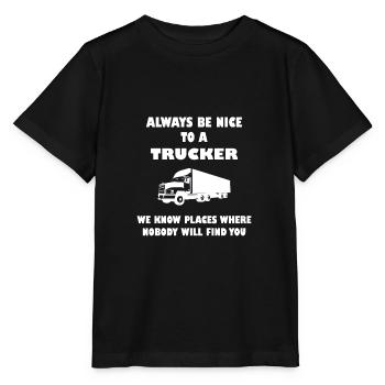 Trucker Truckfahrer Fernfahrer Spruch Sprüche - Stanley/Stella Kinder T-Shirt MINI CREATOR  - Schwarz - Vorne - Mikhail (115cm)