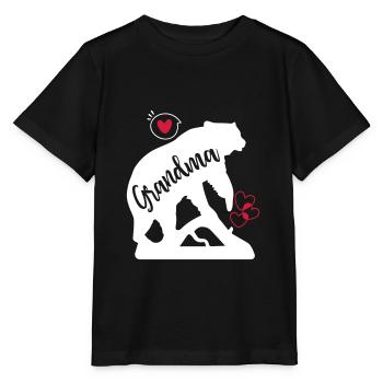 Grandma Bear - Stanley/Stella Kinder T-Shirt MINI CREATOR  - Schwarz - Vorne - Mikhail (115cm)