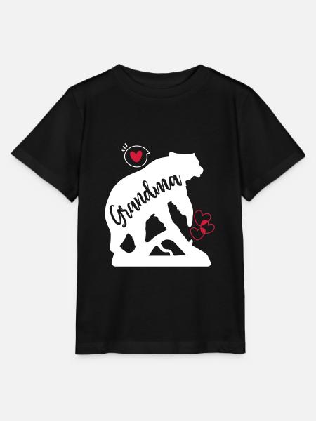 Grandma Bear - Stanley/Stella Kinder T-Shirt MINI CREATOR - Schwarz