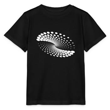 Gedrehte Strudel Spirale Planeten Formation - Stanley/Stella Kinder T-Shirt MINI CREATOR  - Schwarz - Vorne - Mikhail (115cm)