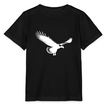Aigle élégant sur de larges ailes dans le vent - T-shirt bio MINI CREATOR Stanley/Stella Enfant - noir - Devant - Mikhail (115cm)