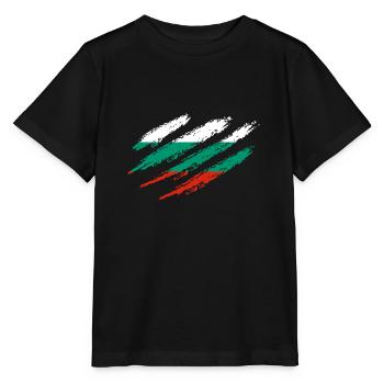 Bulgarie Drapeau bulgare Drapeau Plage d’or - T-shirt bio MINI CREATOR Stanley/Stella Enfant - noir - Devant - Mikhail (115cm)