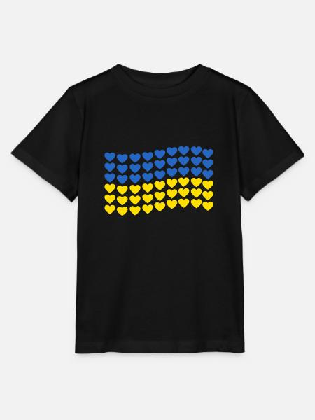 Ukraine Flagge Herzen Ukrainische Fahne Kiew - Stanley/Stella T-shirt MINI CREATOR til børn - sort