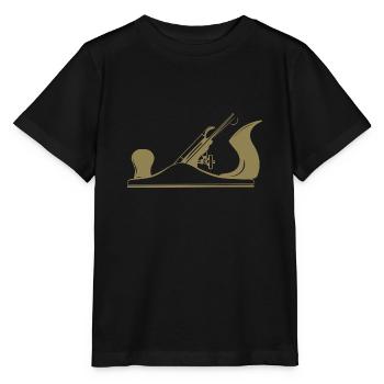 Schreiner Werkzeug Hobel Design - Stanley/Stella Kinder T-Shirt MINI CREATOR  - Schwarz - Vorne - Mikhail (115cm)