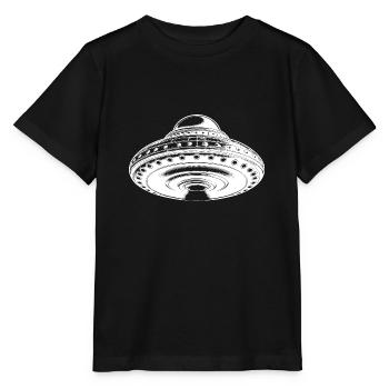 Floating Flying Unusual Saucer - Stanley/Stella MINI CREATOR Kids’ T-Shirt - black - Front - Mikhail (115cm)