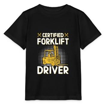 Conducteur de chariot élévateur - Conducteur de chariot élévateur - T-shirt bio MINI CREATOR Stanley/Stella Enfant - noir - Devant - Mikhail (115cm)