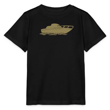 Conception de bateaux à moteur pour les plaisanciers à moteur - T-shirt bio MINI CREATOR Stanley/Stella Enfant - noir - Devant - Mikhail (115cm)