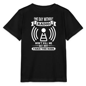 Opérateur radio amateur un jour sans étincelles ne me sera pas - T-shirt bio MINI CREATOR Stanley/Stella Enfant - noir - Devant - Mikhail (115cm)