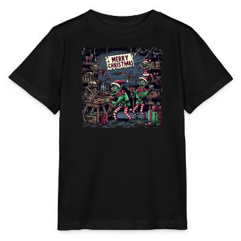 Christmas Zombie Gnome Imp Factory - Stanley/Stella MINI CREATOR Kids’ T-Shirt - black - Front - Mikhail (115cm)