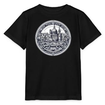 Historic Valletta: Harbour View and - Stanley/Stella MINI CREATOR Kids’ T-Shirt - black - Front - Mikhail (115cm)