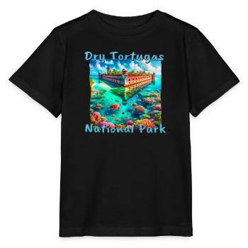 Dry Tortugas National Park Florida – Grunge Style - Stanley/Stella MINI CREATOR Kids’ T-Shirt - black - Front - Mikhail (115cm)