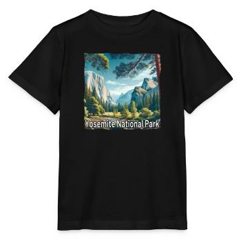 Yosemite: Grunge-style wilderness - Stanley/Stella MINI CREATOR Kids’ T-Shirt - black - Front - Mikhail (115cm)
