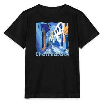 Chefchaouen, Maroc, Vieille ville bleue - T-shirt bio MINI CREATOR Stanley/Stella Enfant - noir - Devant - Mikhail (115cm)