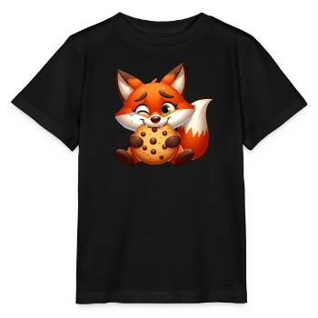 Rotfuchs Cookie Süßigkeit Nachtisch Keks - Stanley/Stella Kinder T-Shirt MINI CREATOR  - Schwarz - Vorne - Mikhail (115cm)