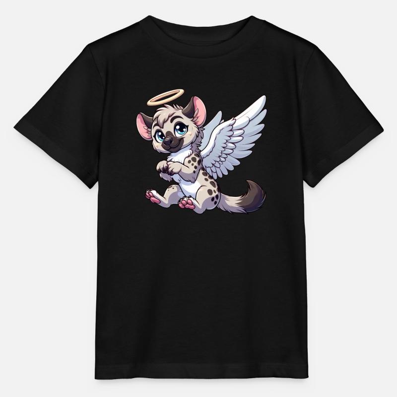 Hyäne Engel Flügel Heiligenschein - Stanley/Stella Kinder T-Shirt MINI CREATOR  - Schwarz