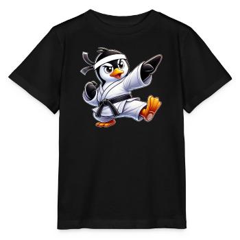 Penguin Karate Martial Arts Martial Arts Martial Arts - Stanley/Stella MINI CREATOR Kids’ T-Shirt - black - Front - Mikhail (115cm)