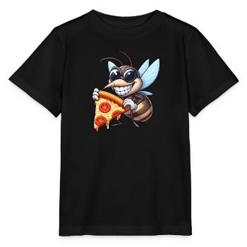 mignonne hyène se balançant terrain de jeu dessin animé - T-shirt bio MINI CREATOR Stanley/Stella Enfant - noir - Devant - Mikhail (115cm)
