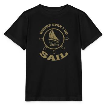 Naviguer peu importe où vous voulez naviguer - T-shirt bio MINI CREATOR Stanley/Stella Enfant - noir - Devant - Mikhail (115cm)