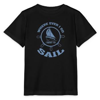 Naviguer peu importe où vous voulez naviguer - T-shirt bio MINI CREATOR Stanley/Stella Enfant - noir - Devant - Mikhail (115cm)