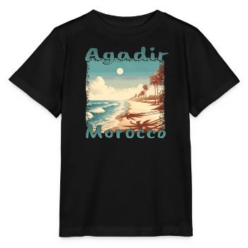Agadir Morocco South Seas Mediterranean Holidays North Africa - Stanley/Stella MINI CREATOR Kids’ T-Shirt - black - Front - Mikhail (115cm)