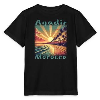 Agadir Maroc Afrique du Nord Vacances Mers du Sud Méditerranée - T-shirt bio MINI CREATOR Stanley/Stella Enfant - noir - Devant - Mikhail (115cm)