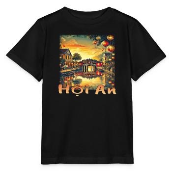 Hoi An Vietnam Old Town Sunset Grunge - Stanley/Stella MINI CREATOR Kids’ T-Shirt - black - Front - Mikhail (115cm)