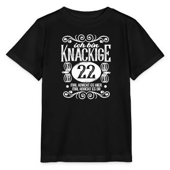 Knackige 22 Geburtstag Jubiläum - Stanley/Stella Kinder T-Shirt MINI CREATOR  - Schwarz - Vorne - Mikhail (115cm)