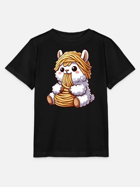 Lustige Lama Spaghetti italienisch Tollpatsch - Stanley/Stella Kinder T-Shirt MINI CREATOR  - Schwarz