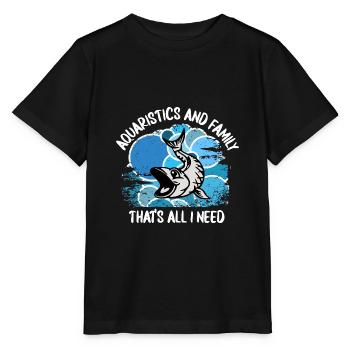 Aquarium Aquarists Fish Ornamental fish Aquaristics - Stanley/Stella MINI CREATOR Kids’ T-Shirt - black - Front - Mikhail (115cm)