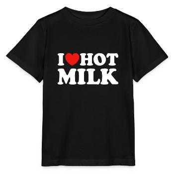 I love hot Milk - Stanley/Stella MINI CREATOR Kids’ T-Shirt - black - Front - Mikhail (115cm)