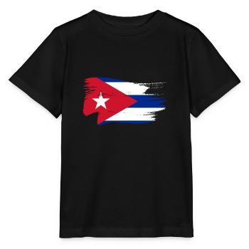 Kuba Flagge Karibik Urlaub Cuba Reise Havanna - Stanley/Stella Kinder T-Shirt MINI CREATOR  - Schwarz - Vorne - Mikhail (115cm)