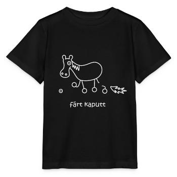 färt kaputt, kaputtes Pferd, lustiges Pferd, krank - Stanley/Stella Kinder T-Shirt MINI CREATOR  - Schwarz - Vorne - Mikhail (115cm)