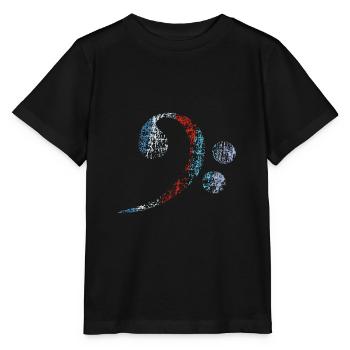 Bass Clef, Bass Clef vintage distressed - Stanley/Stella MINI CREATOR Kids’ T-Shirt - black - Front - Mikhail (115cm)