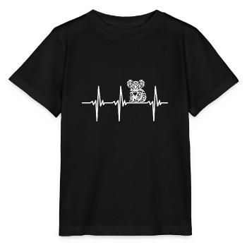 Heartbeat for cute koala marsupials - Stanley/Stella MINI CREATOR Kids’ T-Shirt - black - Front - Mikhail (115cm)