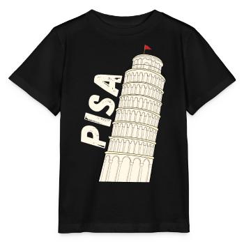 Pise Florence La Tour penchée de Pise Souvenir - T-shirt bio MINI CREATOR Stanley/Stella Enfant - noir - Devant - Mikhail (115cm)