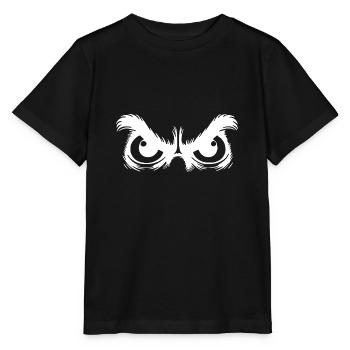 Owl eyes with stubborn gaze - Stanley/Stella MINI CREATOR Kids’ T-Shirt - black - Front - Mikhail (115cm)
