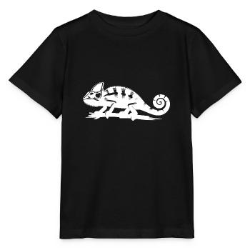 Terrarium Chamäleon Meister der tierischen Tarnung - Stanley/Stella Kinder T-Shirt MINI CREATOR  - Schwarz - Vorne - Mikhail (115cm)