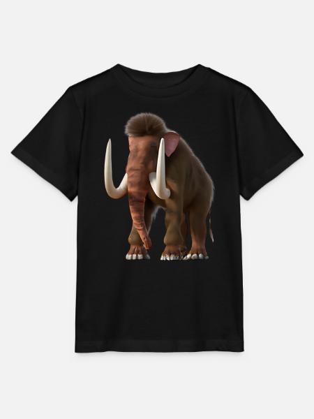 Realistisches Mammut - Stanley/Stella Kinder T-Shirt MINI CREATOR - Schwarz