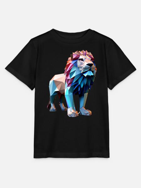 Polygon Löwen - Stanley/Stella Kinder T-Shirt MINI CREATOR - Schwarz