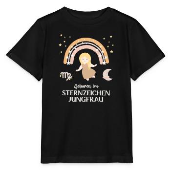 Jungfrau Sternzeichen Geburtstag Sternenbild - Stanley/Stella Kinder T-Shirt MINI CREATOR  - Schwarz - Vorne - Mikhail (115cm)