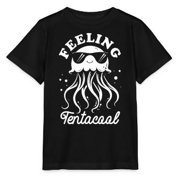 Feeling Tentacool - Méduse avec des tentacules - T-shirt bio MINI CREATOR Stanley/Stella Enfant - noir - Devant - Mikhail (115cm)