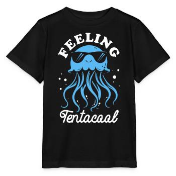 Feeling Tentacool - Méduse avec des tentacules - T-shirt bio MINI CREATOR Stanley/Stella Enfant - noir - Devant - Mikhail (115cm)