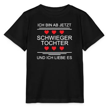 Schwiegertochter Hochzeit Heirat Zukünftige Braut - Stanley/Stella Kinder T-Shirt MINI CREATOR  - Schwarz - Vorne - Mikhail (115cm)