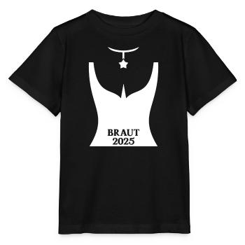 Braut 2025 Hochzeit Junggesellinnenabschied JGAS - Stanley/Stella Kinder T-Shirt MINI CREATOR  - Schwarz - Vorne - Mikhail (115cm)