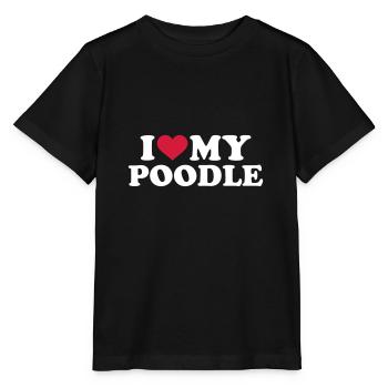 caniche - T-shirt bio MINI CREATOR Stanley/Stella Enfant - noir - Devant - Mikhail (115cm)