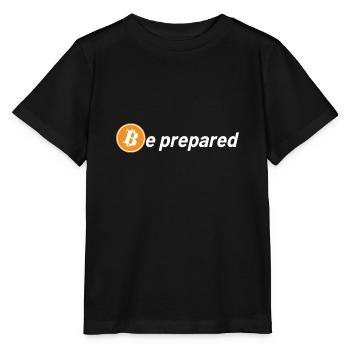 Bitcoin Logo Be Prepared - Stanley/Stella MINI CREATOR Kids’ T-Shirt - black - Front - Mikhail (115cm)